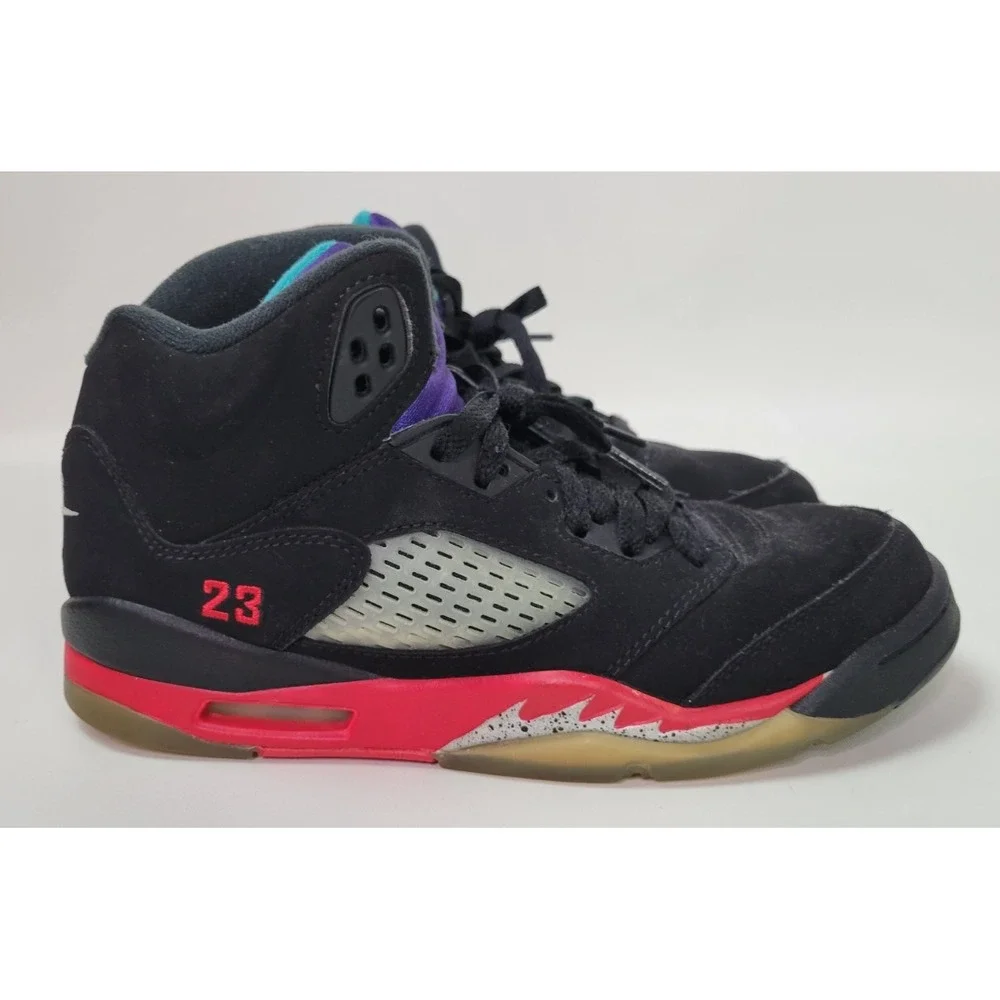 Nike Air Jordan 5 Retro Top 3 Black Red cz2989-001 5.5Y‎